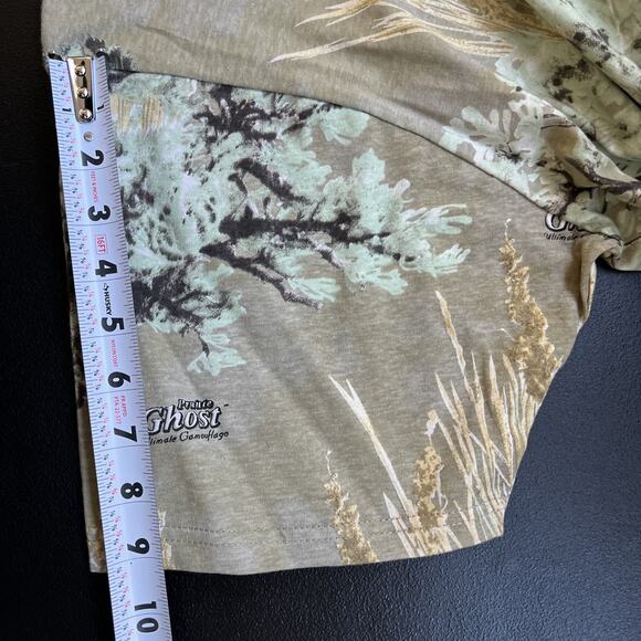 Ghost Camo Tee Shirt Mens Large Tan Multi Cotton Hunting Tactical Military - Picture 10 of 10